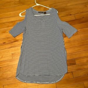 Heather brand over the shoulder top